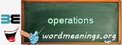 WordMeaning blackboard for operations